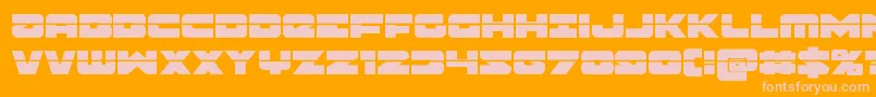 Banjinlaser Font – Pink Fonts on Orange Background