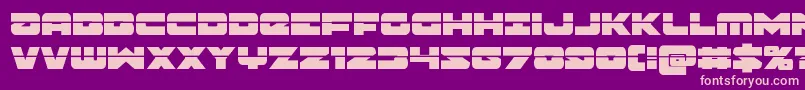 Banjinlaser Font – Pink Fonts on Purple Background