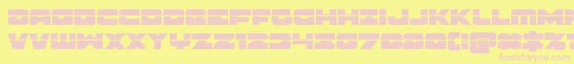 Banjinlaser Font – Pink Fonts on Yellow Background