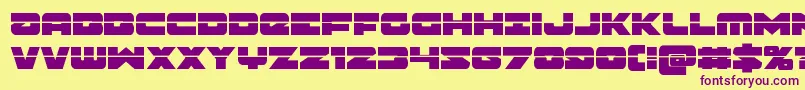 Banjinlaser Font – Purple Fonts on Yellow Background