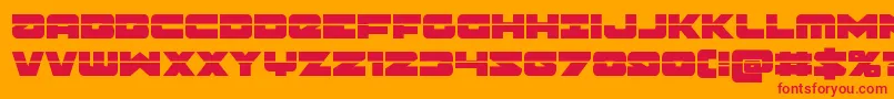 Banjinlaser Font – Red Fonts on Orange Background