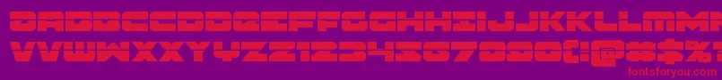 Fonte Banjinlaser – fontes vermelhas em um fundo violeta