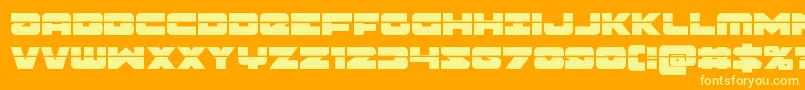 Banjinlaser Font – Yellow Fonts on Orange Background