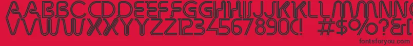 Overdriveinline Font – Black Fonts on Red Background