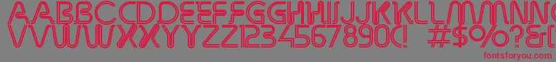 Overdriveinline Font – Red Fonts on Gray Background