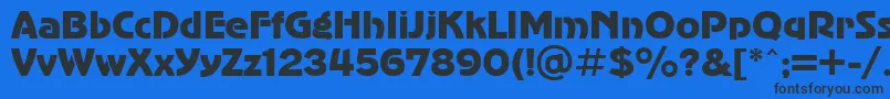 UkAdvergothic Font – Black Fonts on Blue Background