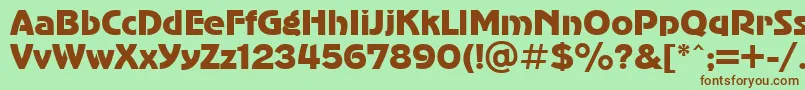 UkAdvergothic Font – Brown Fonts on Green Background