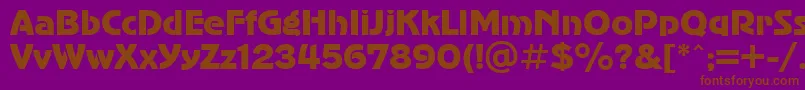 UkAdvergothic Font – Brown Fonts on Purple Background