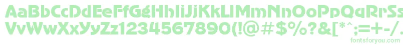 UkAdvergothic Font – Green Fonts on White Background