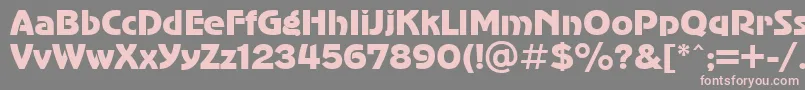 UkAdvergothic Font – Pink Fonts on Gray Background