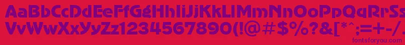 UkAdvergothic Font – Purple Fonts on Red Background