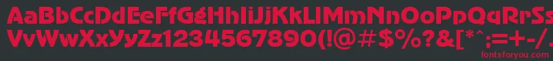 UkAdvergothic Font – Red Fonts on Black Background