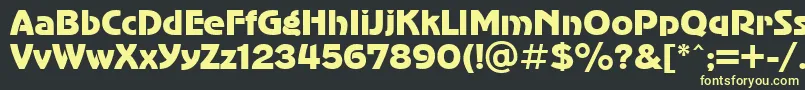 UkAdvergothic Font – Yellow Fonts on Black Background