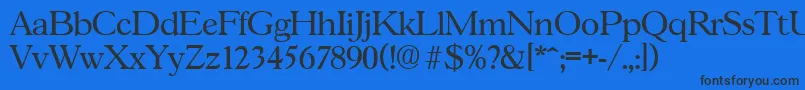 GascogneRegular Font – Black Fonts on Blue Background