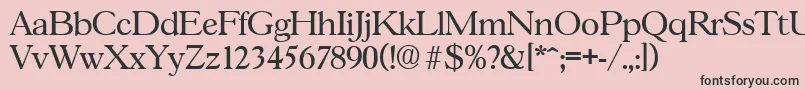 GascogneRegular Font – Black Fonts on Pink Background