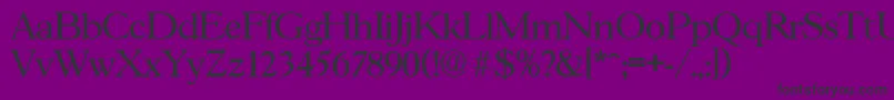 GascogneRegular Font – Black Fonts on Purple Background