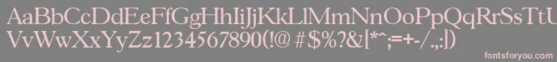 GascogneRegular Font – Pink Fonts on Gray Background