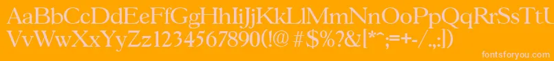 GascogneRegular Font – Pink Fonts on Orange Background