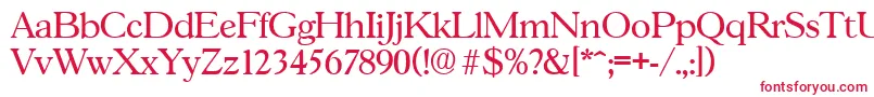 GascogneRegular Font – Red Fonts on White Background