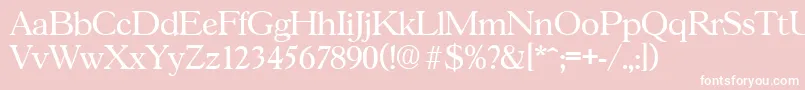 GascogneRegular-Schriftart – Weiße Schriften auf rosa Hintergrund