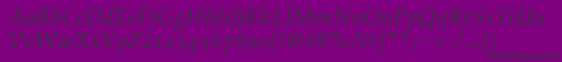 AldusItalicOldstyleFigures Font – Black Fonts on Purple Background