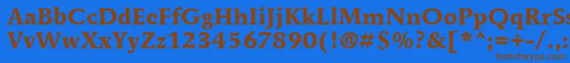 Más sobre la fuente MendozaRomanItcBold fuente MendozaRomanItcBold – Fuentes Marrones Sobre Fondo Azul