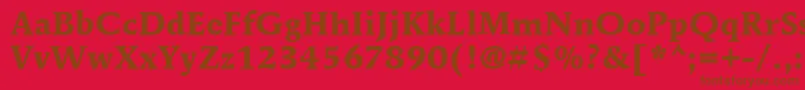 Police MendozaRomanItcBold – polices brunes sur fond rouge
