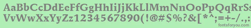 MendozaRomanItcBold Font – Gray Fonts on Green Background