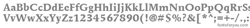 MendozaRomanItcBold Font – Gray Fonts on White Background
