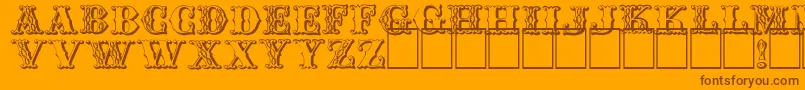 Police Chipperb – polices brunes sur fond orange