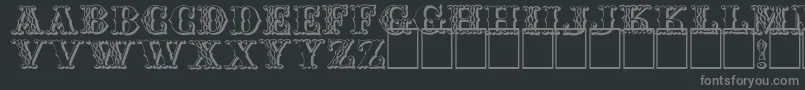 Chipperb Font – Gray Fonts on Black Background