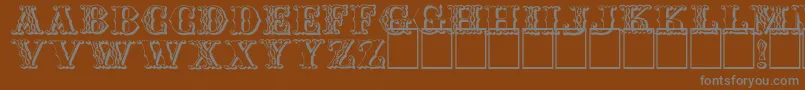 フォントChipperb – 茶色の背景に灰色の文字