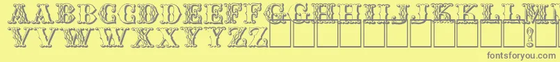 Chipperb Font – Gray Fonts on Yellow Background