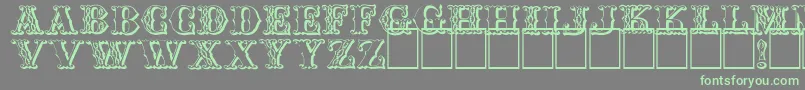 Chipperb Font – Green Fonts on Gray Background