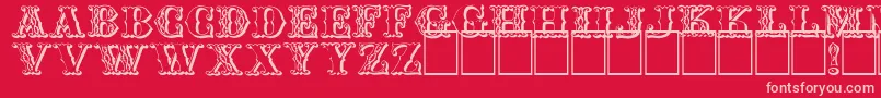 Chipperb Font – Pink Fonts on Red Background