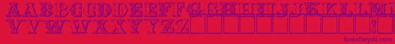 Chipperb Font – Purple Fonts on Red Background