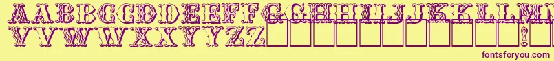 Chipperb Font – Purple Fonts on Yellow Background