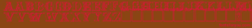 Chipperb Font – Red Fonts on Brown Background