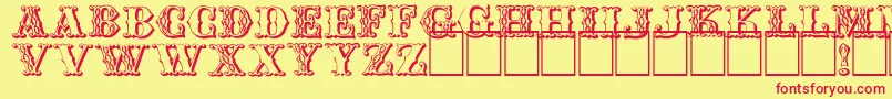 Chipperb Font – Red Fonts on Yellow Background