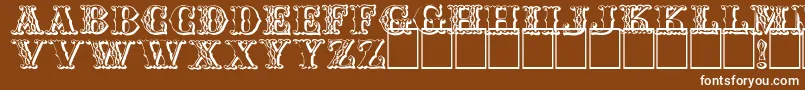 Chipperb-fontti – valkoiset fontit ruskealla taustalla