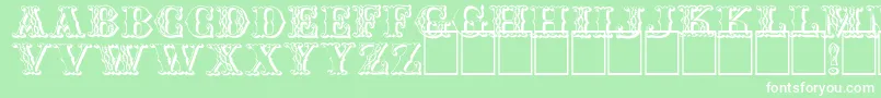 Chipperb-Schriftart – Weiße Schriften auf grünem Hintergrund