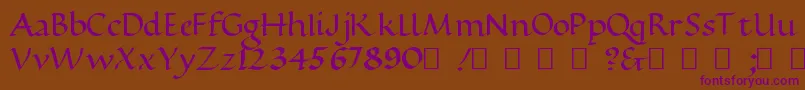 RamseyFoundationalBold Font – Purple Fonts on Brown Background
