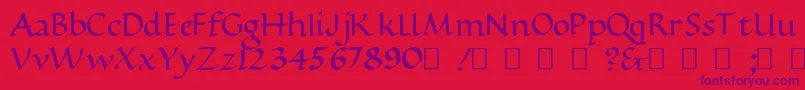 RamseyFoundationalBold Font – Purple Fonts on Red Background
