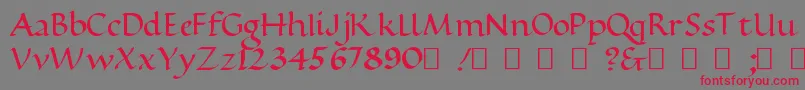 RamseyFoundationalBold Font – Red Fonts on Gray Background