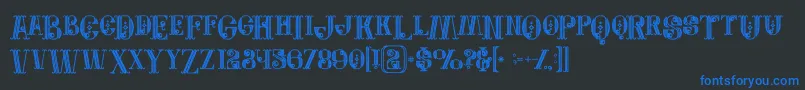 Jewelboldgrunge Font – Blue Fonts on Black Background