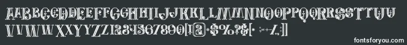 Jewelboldgrunge-fontti – valkoiset fontit mustalla taustalla