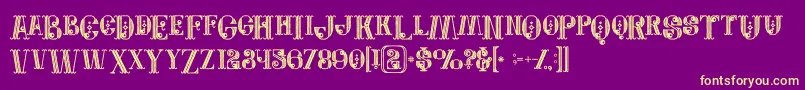 Jewelboldgrunge Font – Yellow Fonts on Purple Background