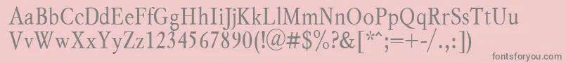 Myslnpla Font – Gray Fonts on Pink Background