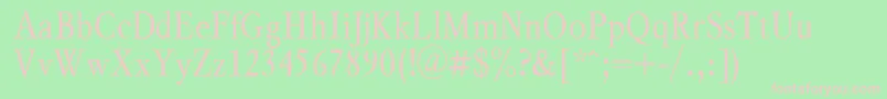 Myslnpla Font – Pink Fonts on Green Background