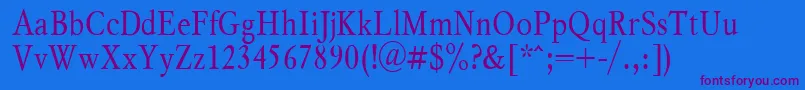 Myslnpla Font – Purple Fonts on Blue Background